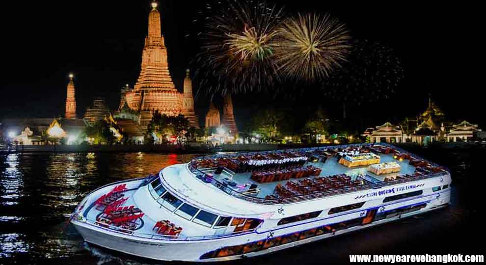 Countdown Bangkok 2023 Dinner Cruise onboard White Orchid River Cruise