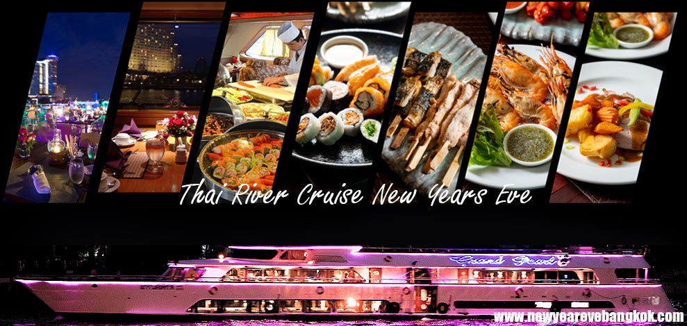 Grand pearl cruise new year eve 2024 Dinner Cruise  river cruise Bangkok new year's eve