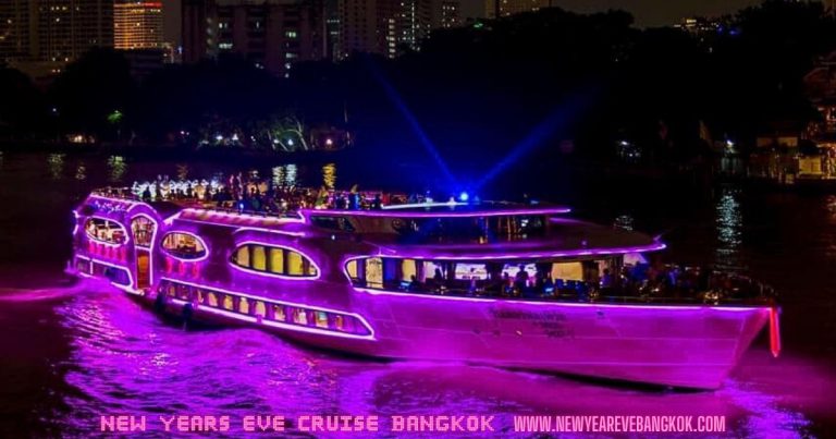 Best Thai River Cruise new years eve in Bangkok,Thailand. Chao phraya river luxury Wonderful Pearl Cruise New Year Eve 2025 dinner & firework