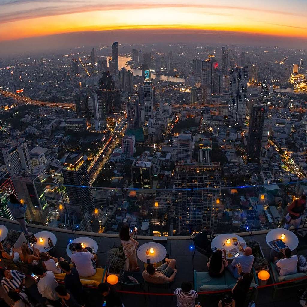 Mahanakhon SkyWalk - The Highest Viewpoint countdown fireworks watching celebrating countdown fireworks views in Bangkok