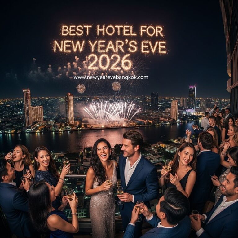 Find the best hotel for New Year's Eve 2026 in Bangkok. Discover luxury packages, rooftop fireworks views, riverfront parties & countdown